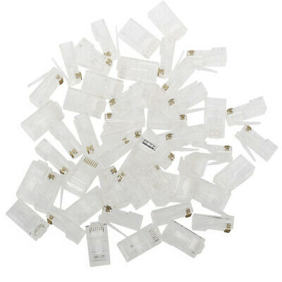 100pcs CAT5e / Cat6 RJ45 Connectors Gold Plated Network Cable Connectors